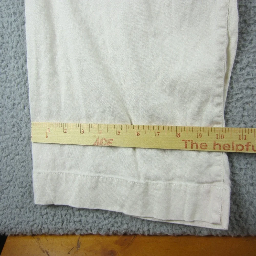Maeve Anthropologie The Colette Wide Leg Crop Pant Womens 32 Cream Off White Y2K - Picture 10 of 12
